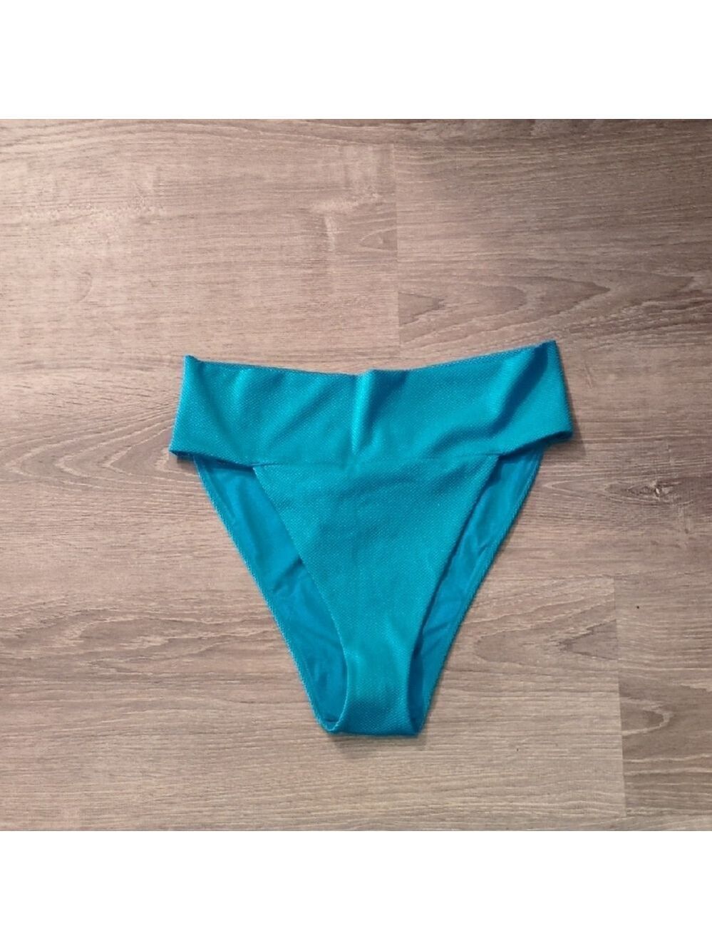 Aerie Real Good High Cut Cheeky Blue Bikini Bottoms Size XL